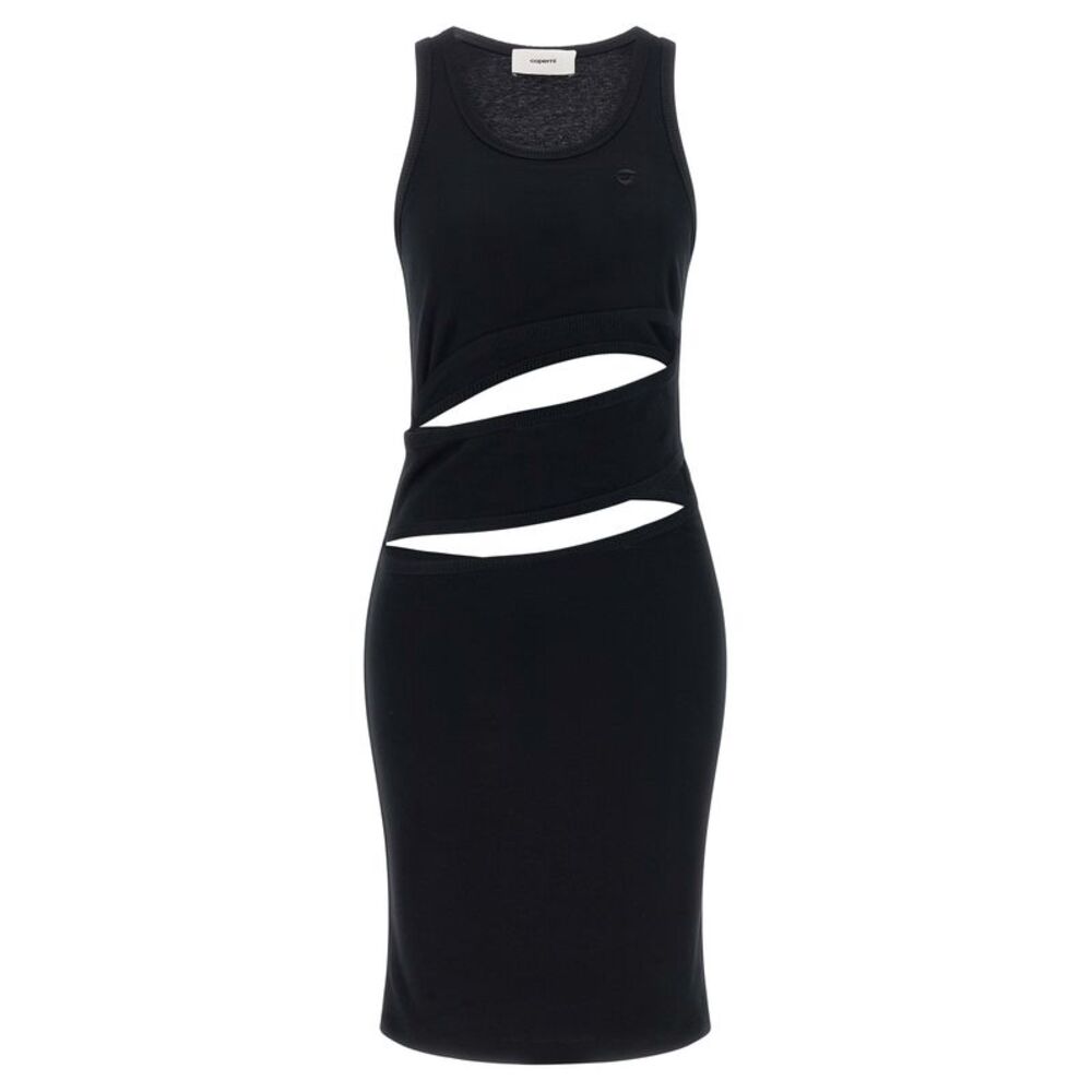 Coperni Black Organic Cotton Short Women's Dress